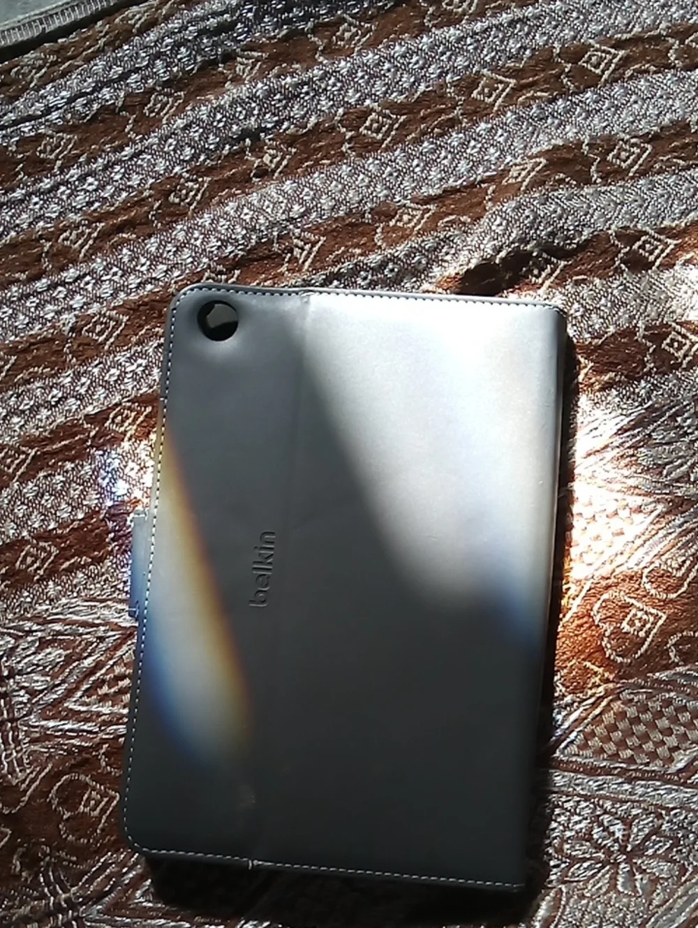 Gray Men's Folio Tablet Case with Strap Closure